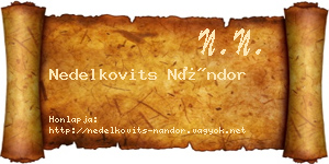 Nedelkovits Nándor névjegykártya